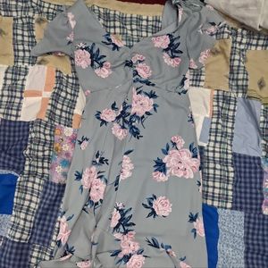 Floral high low summer dress